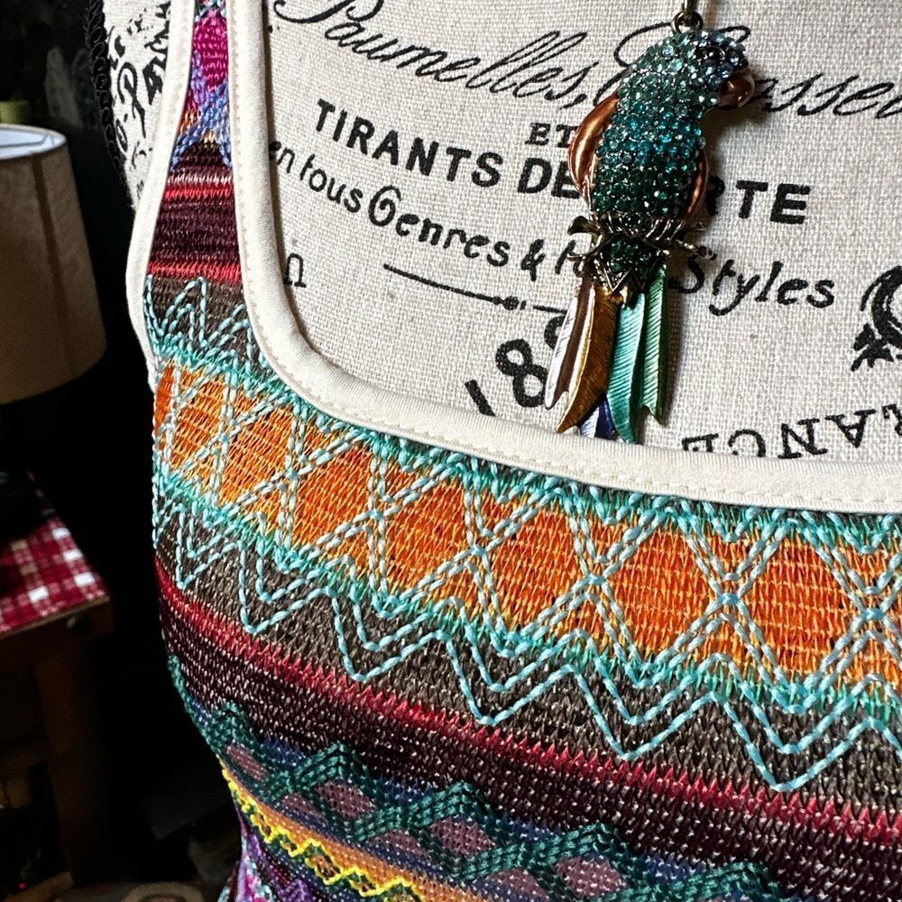 Vibrant Geometric Maxi Dress and boho lil bag - Picture 3 of 11